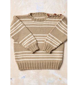 Gestreepte kindertui gemaakt van Lang Yarns Baby Cotton Naturally Colored