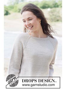 Top-down raglan trui in merino of zachte alpaca