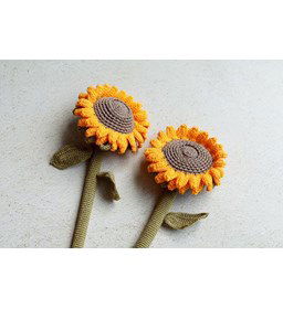 Zonnebloem gemaakt van Lijm gips klei