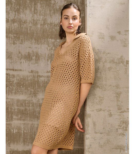 Breipatroon tuniek in gaatjespatroon