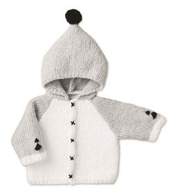 Vest met capuchon gemaakt van knopen