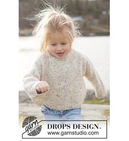 kindertrui Snow Funfetti Sweater gemaakt van Drops Baby Merino
