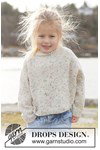 Breipatroon kindertrui Snow Funfetti Sweater van andere kant