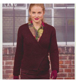 Wikkelvest gemaakt van Lang Yarns Malou Light uni en color