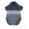 babyromper met strepen en zigzag gemaakt van Lana Grossa Cool Wool Baby