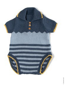 babyromper met strepen en zigzag