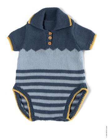 babyromper met strepen en zigzag