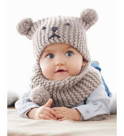 baby snood gemaakt van Phildar Phil Rapido