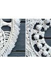 Macrame patroon Bloemvormige mandala van andere kant