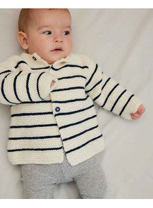 Babyvestje in ribbelpatroon