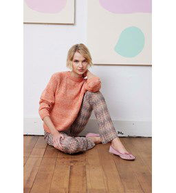 Damestrui met strepen Gladyce gemaakt van Boeken Lang Yarns