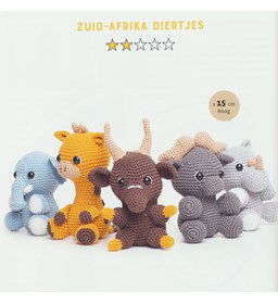 Knuffeldieren Zuid Afrika gemaakt van Scheepjes Catona 25 en 10 gram