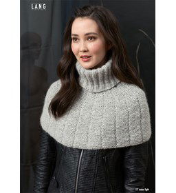 Halswarmer gemaakt van Lang Yarns Malou Light uni en color