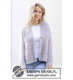 Luxe damesvest met knoopsluiting gemaakt van Drops Alpaca