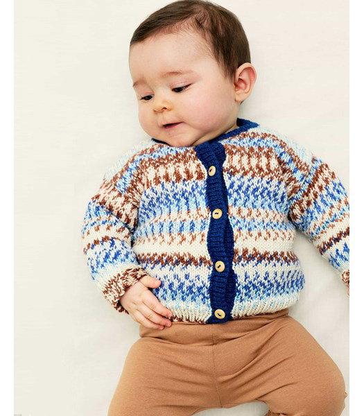 Breipatroon babyvestje met knoopsluiting