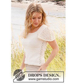 Dames shirt gemaakt van Drops Safran