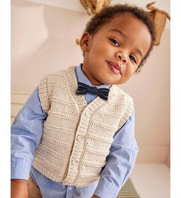 Spencer met knoopsluiting gemaakt van Phildar Phil Cabotine