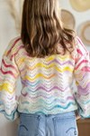 Haakpatroon Misha Sweater damestrui in golfpatroon van andere kant