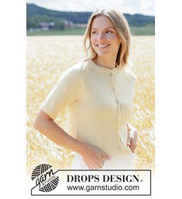 vest met raglan en korte mouwen gemaakt van knopen