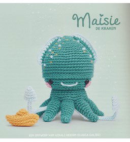 Knuffel vriendelijke octopus gemaakt van Gütermann naaigaren