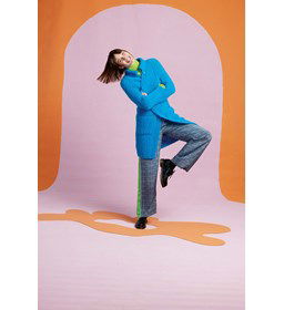 Lang vest met reverskraag