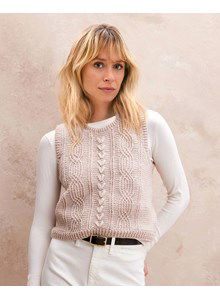 Spencer met gehaakt kabelpatroon