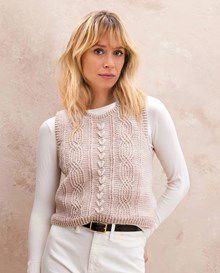 Spencer met gehaakt kabelpatroon