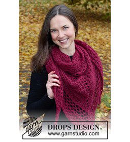 Omslagdoek gemaakt van Drops Brushed Alpaca Silk