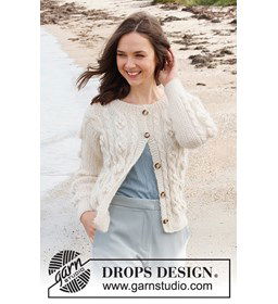 Damesvest gemaakt van Drops Kid Silk