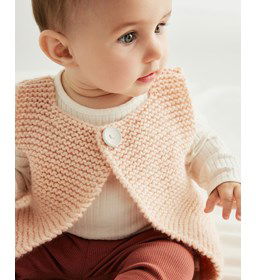 Baby vestje Bellamy gemaakt van Phildar Phil Looping