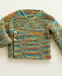 Breipatroon Babyvestje met brede overslag
