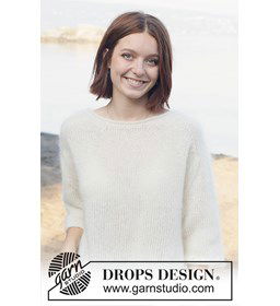 Wispy Dandelion Trui gemaakt van Drops Kid Silk