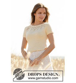 Dames shirt gemaakt van Drops Muskat