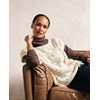 trui met granny squares en franjes gemaakt van Boeken Phildar
