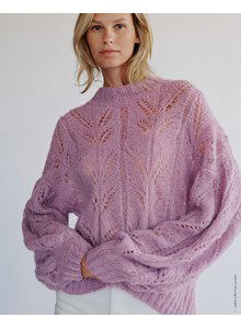 Lange wijde damestrui met opstaand boordje