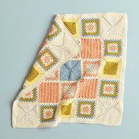 vierkante in blokken gehaakte babydeken