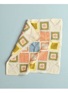 vierkante in blokken gehaakte babydeken