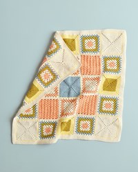 vierkante in blokken gehaakte babydeken