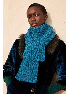 Sjaal met fantasiepatroon Flowing Time