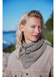 Breipatroon driehoeksjaal emily met ajourpatroon gemaakt van Lang Yarns Cashmere Extra Lace