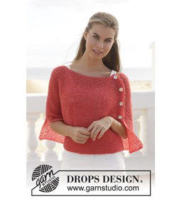 Poncho gemaakt van Drops Brushed Alpaca Silk