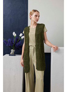 Mouwloos heuplang damesvest Robin