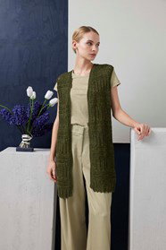 Mouwloos Heuplang Damesvest Robin Luxe Breipatroon Lang Yarns Duett Mouwloos Heuplang Damesvest Robin Luxe Breipatroon Lang Yarns Duett