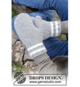 Herenwanten met strepen gemaakt van Drops Lima