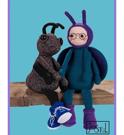 Kever en mier gemaakt van Scheepjes Softfun