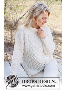 Damestrui in kabel- en gerstekorrelpatroon