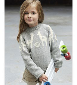 Meisjes trui gemaakt van Phildar Phil Irlandais