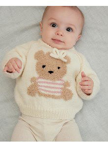 Babyvest met inbreipatroon  beer