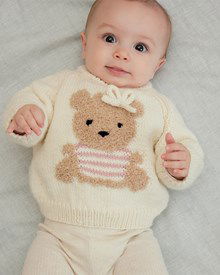 Babyvest met inbreipatroon  beer