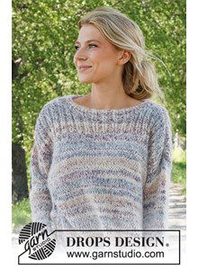 Damestrui met brede hals in boordsteek.